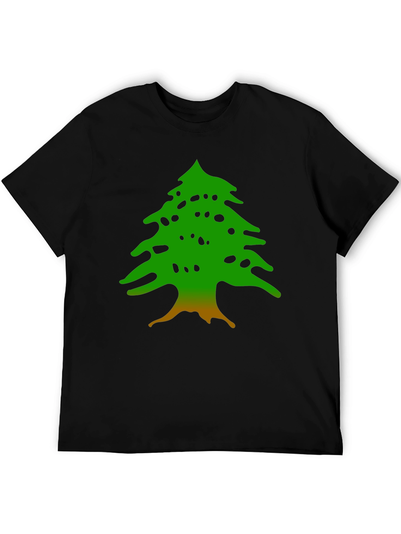 Black Lebanese Cedar Tree Graphic Tee view 5
