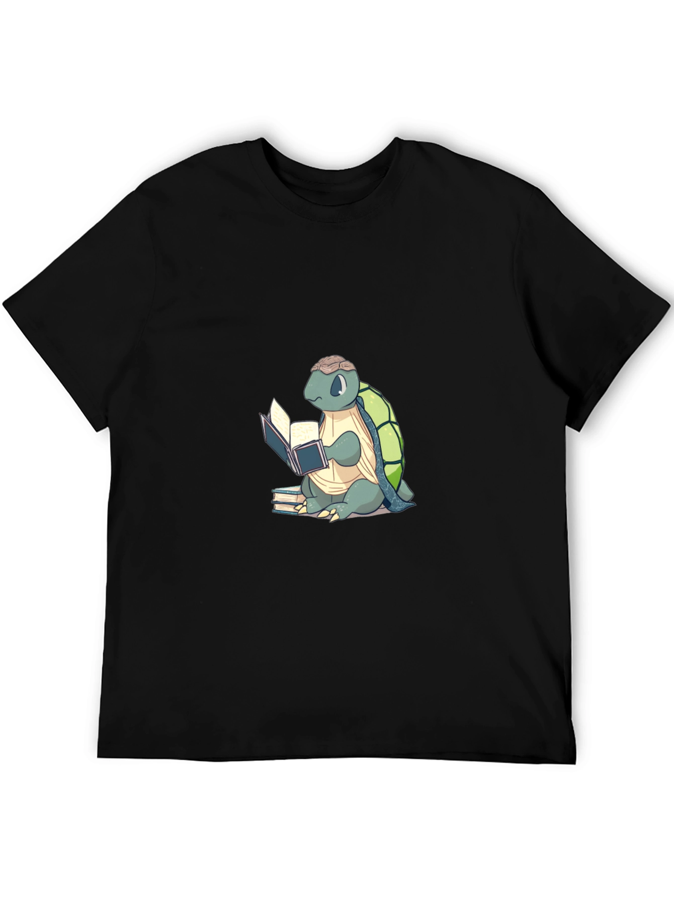 Black Bookish Turtle Graphic T-Shirt - Black view 5