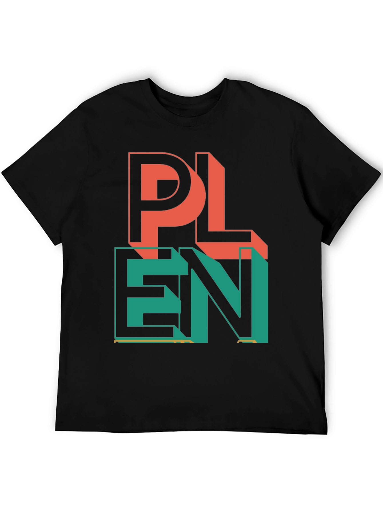 Black Abstract Graphic Print Tee view 5