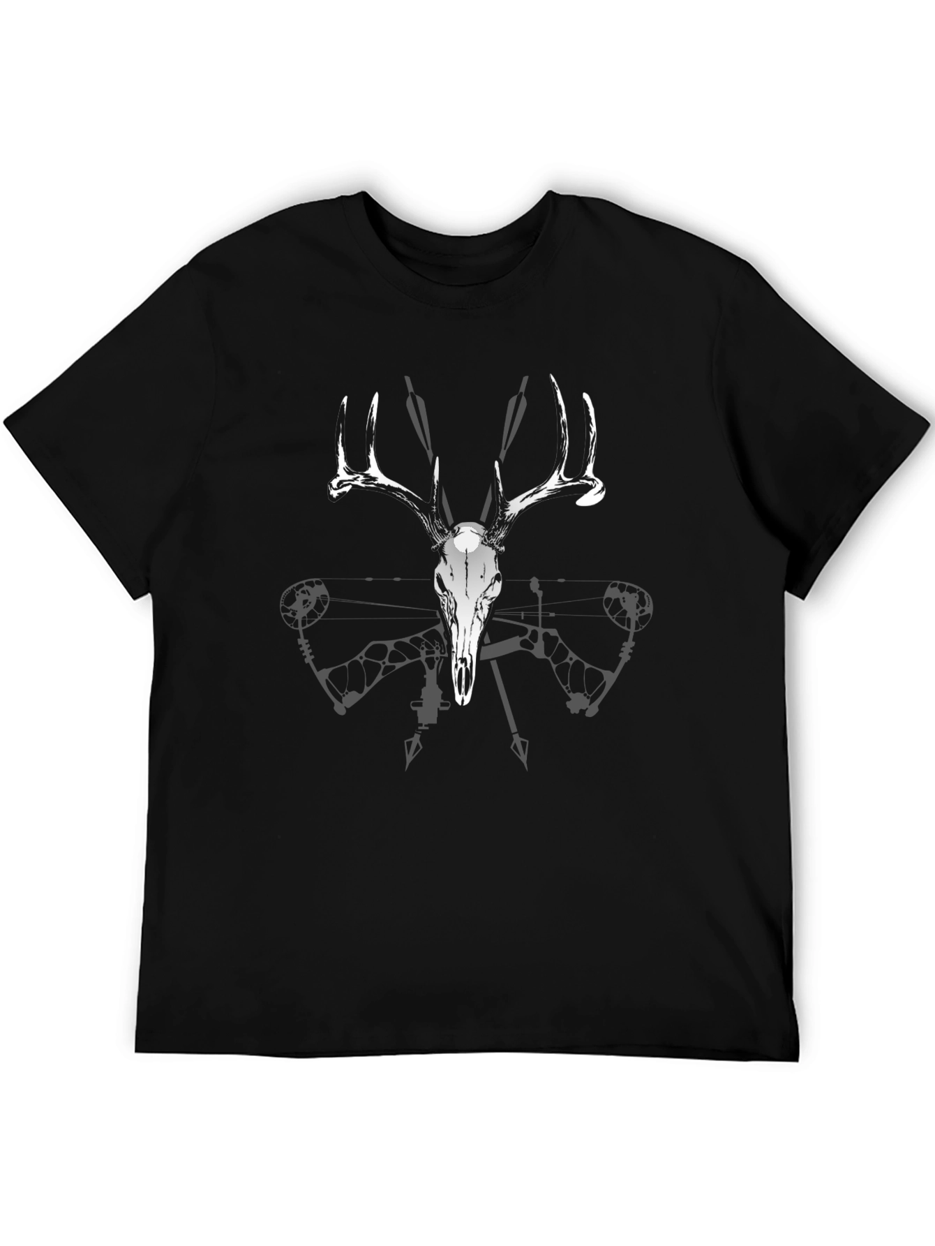 Black Deer Skull Hunting T-Shirt view 5