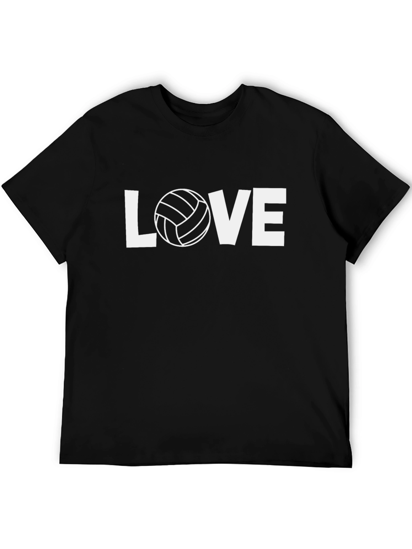 Black Volleyball Love Graphic T-Shirt - Soft Cotton Tee view 5