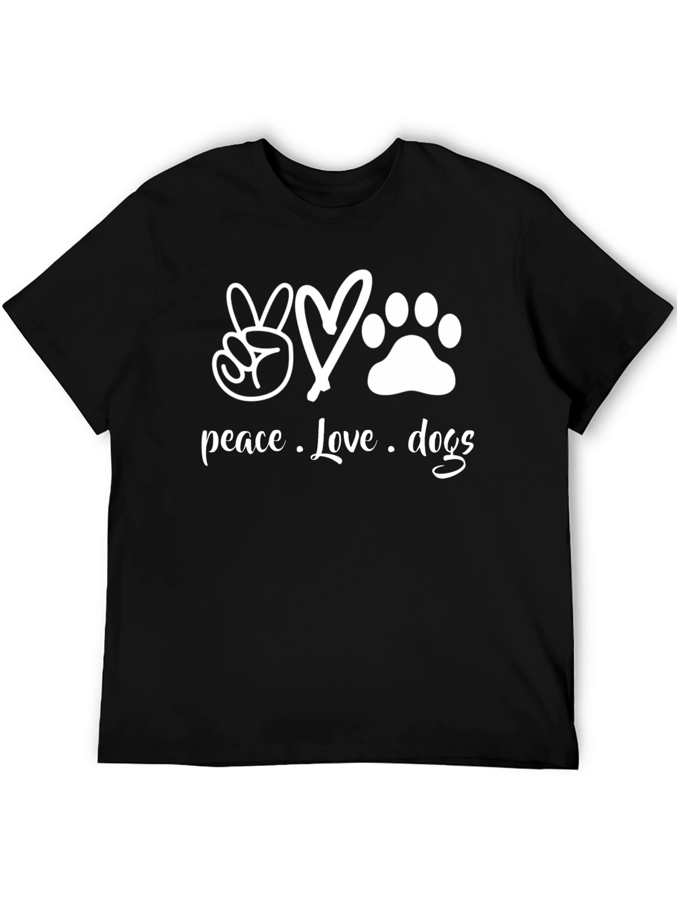 Black Peace Love Dogs Graphic Tee view 5