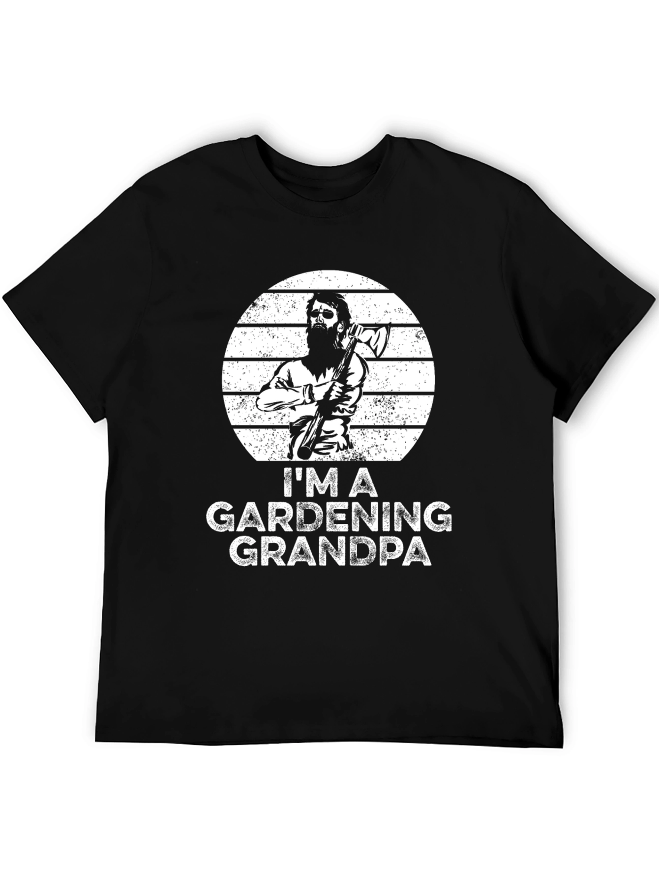 Black Gardening Grandpa Black Graphic Tee view 5