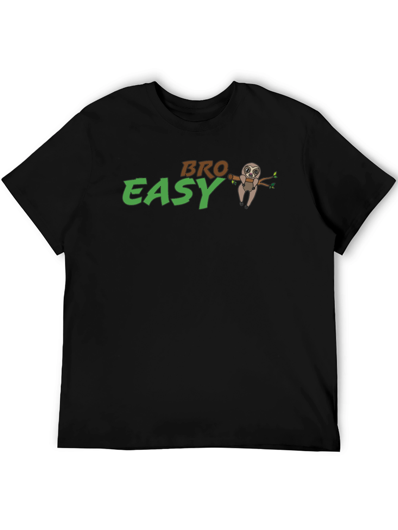 Black Bro Easy Sloth Graphic T-Shirt - Relaxed Fit view 5