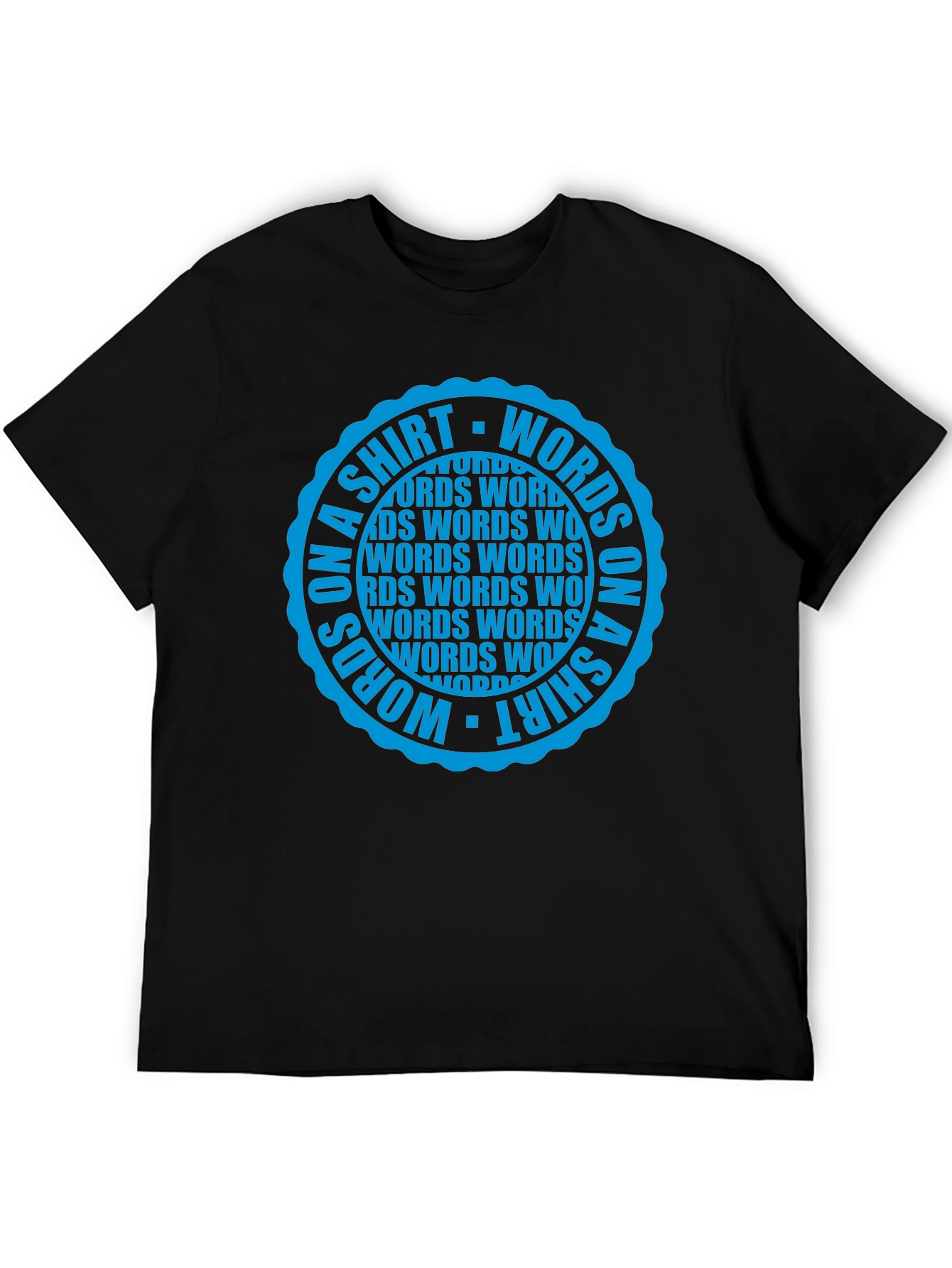 Black Words on a Shirt Tee - Graphic Print Crew Neck view 5