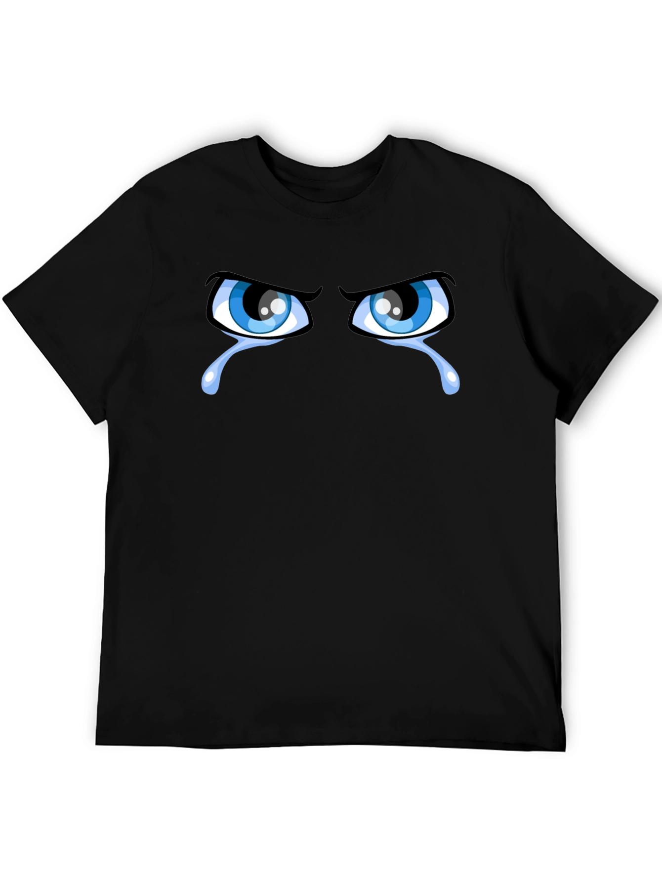 Black Crying Eyes Black T-Shirt Graphic Tee view 5