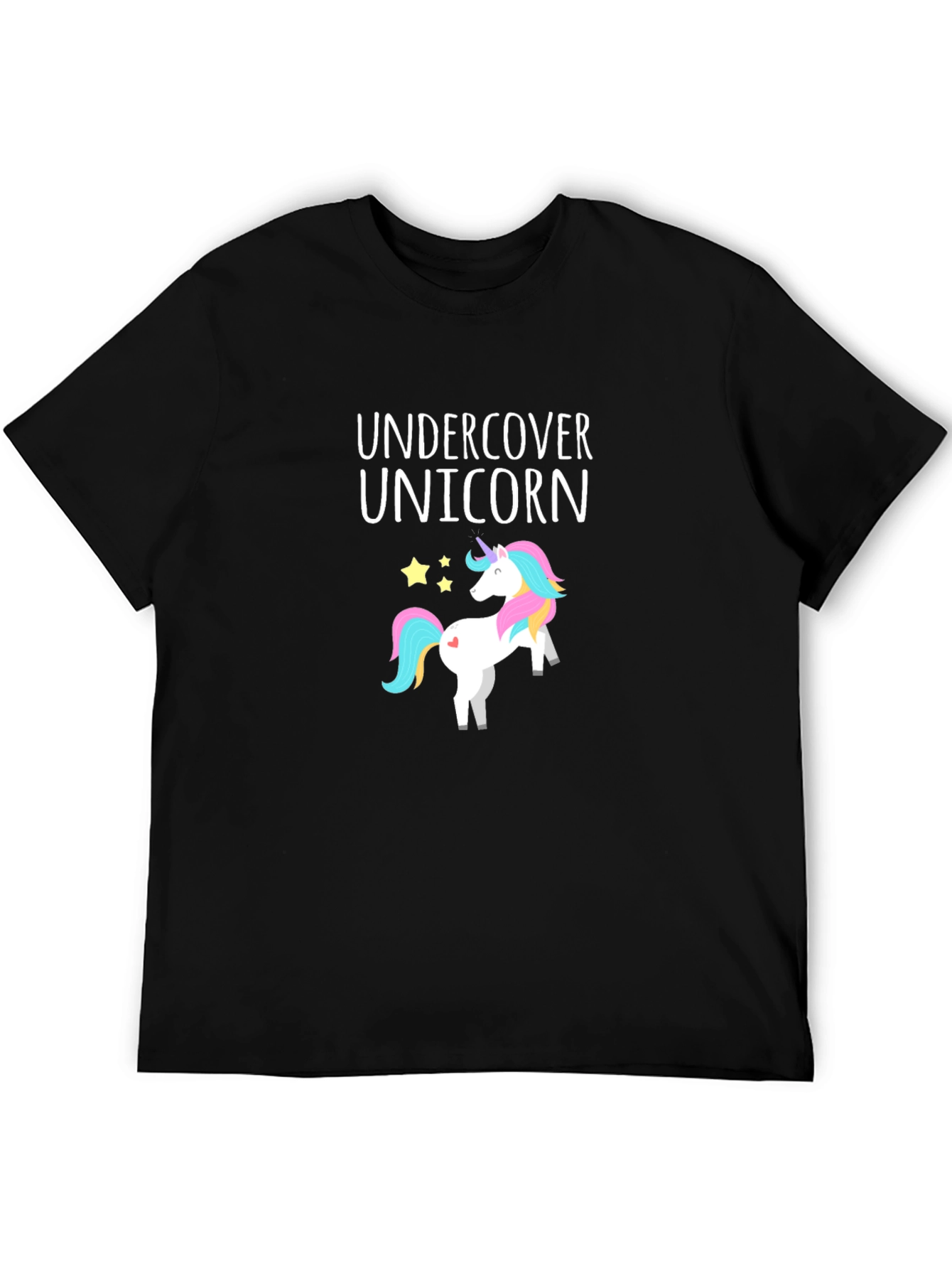 Black Undercover Unicorn Graphic Tee - Black Cotton Shirt view 5