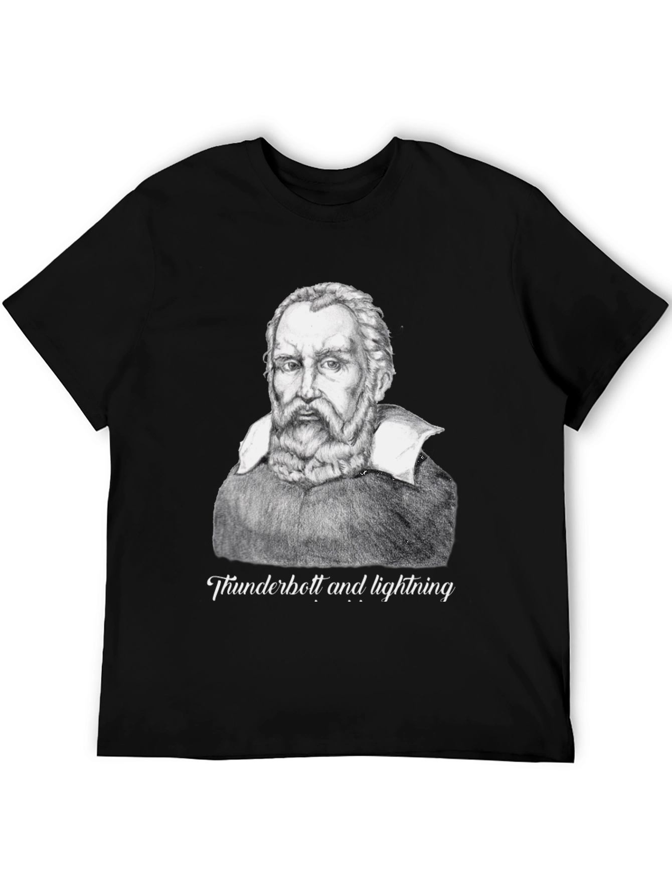 Black Galileo "Thunderbolt and Lightning" Graphic T-Shirt view 5