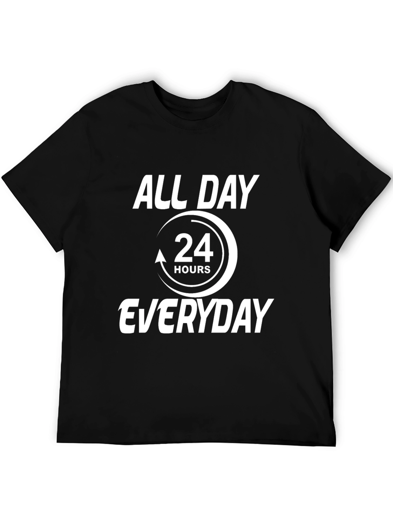 Black All Day Everyday 24 Hours Graphic Tee view 5