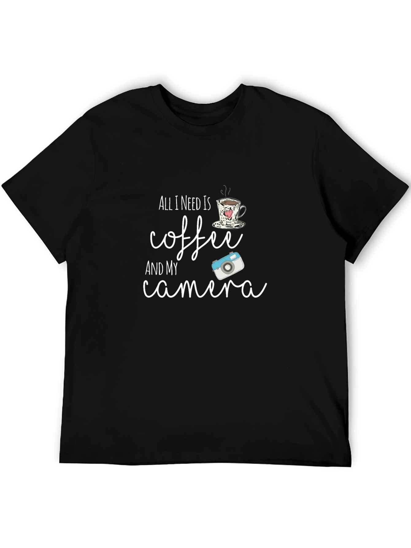 Black Coffee & Camera T-Shirt - Hobbyist Tee view 5