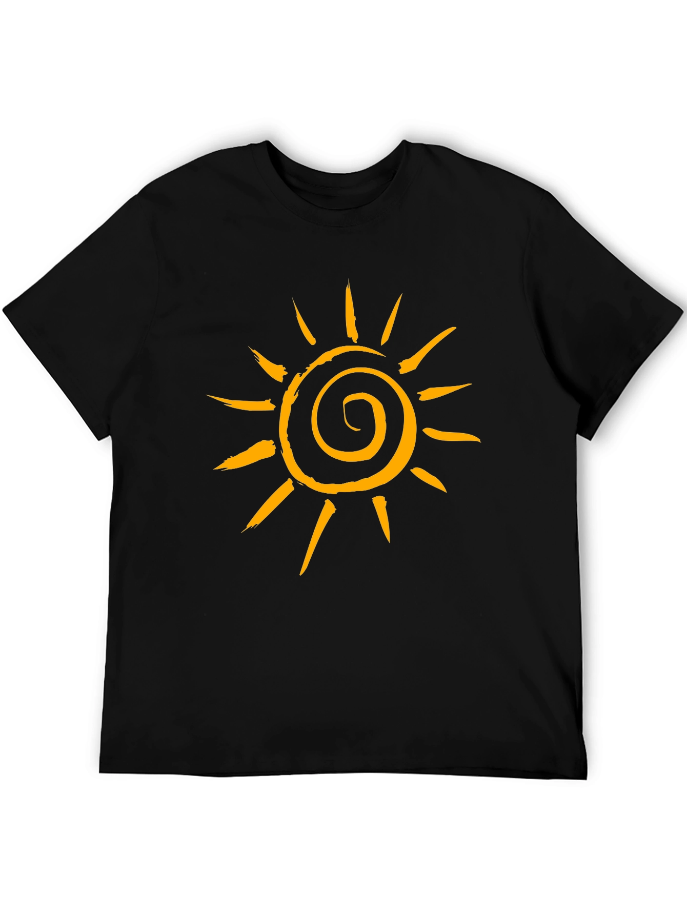 Black Sun Graphic T-Shirt - Black Cotton Tee view 5