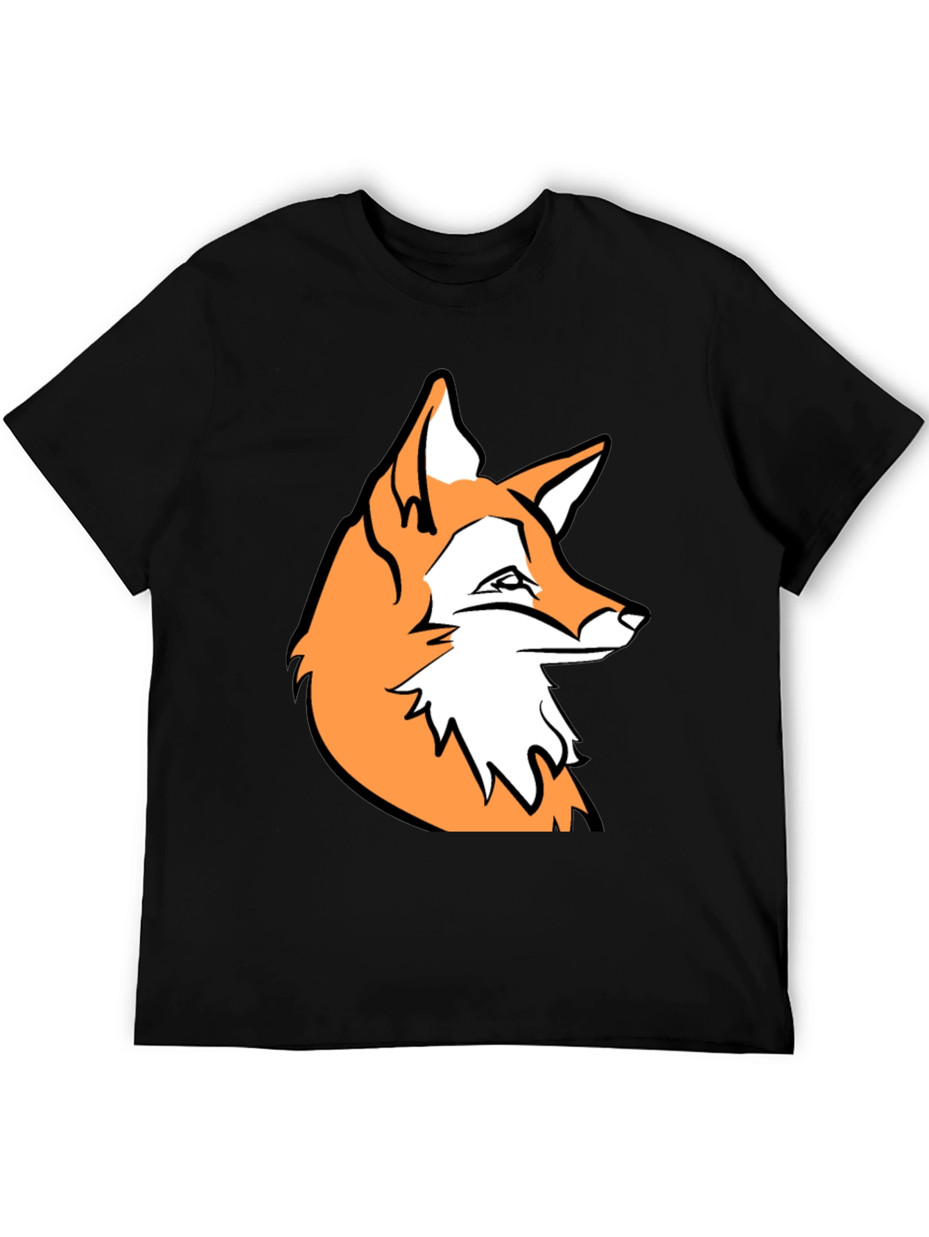 Black Fox Graphic Black T-Shirt - Stylish Casual Wear view 5
