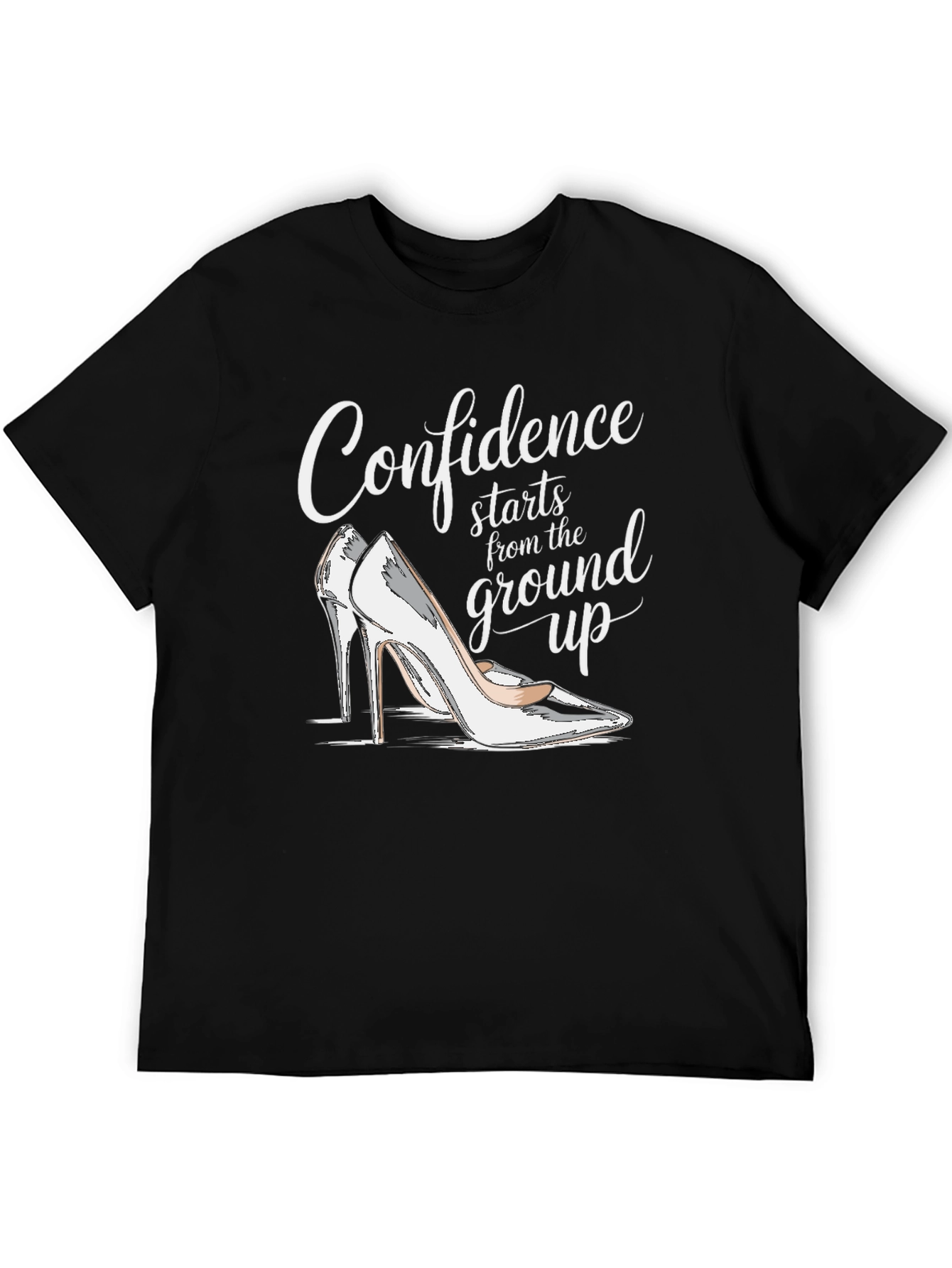Black Confidence Starts From The Ground Up T-Shirt view 5