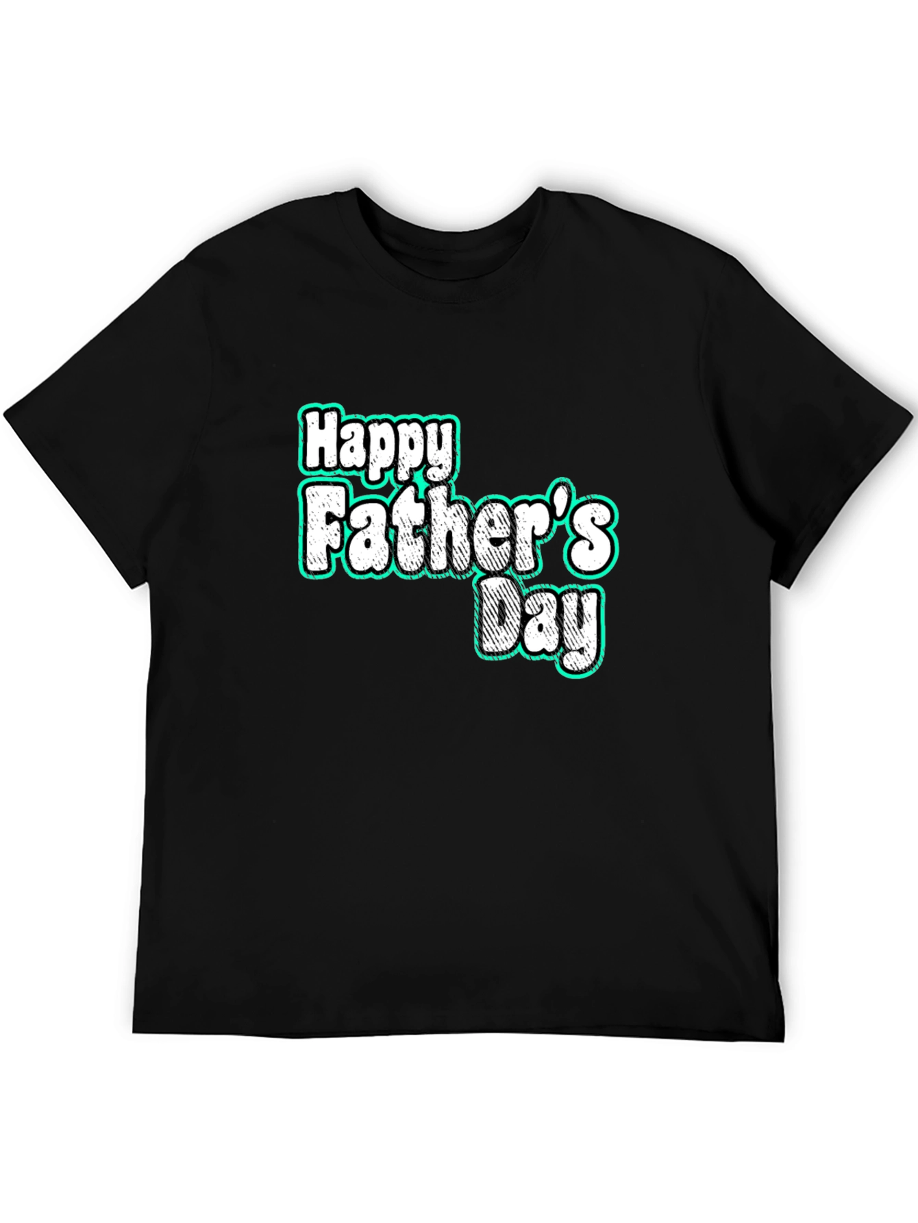 Black Happy Father's Day Black T-Shirt view 5
