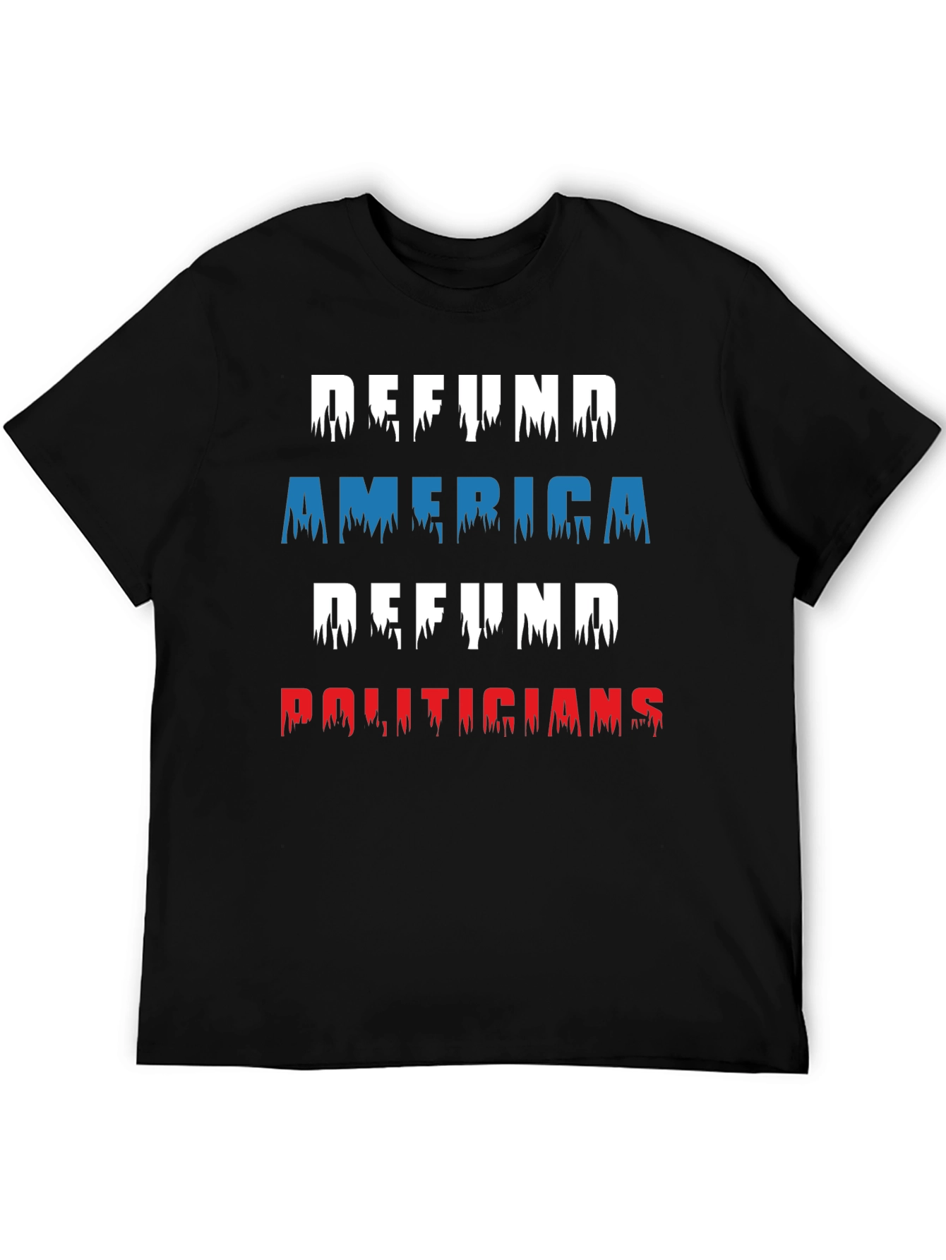 Black Defund America Politicians Graphic Tee view 5