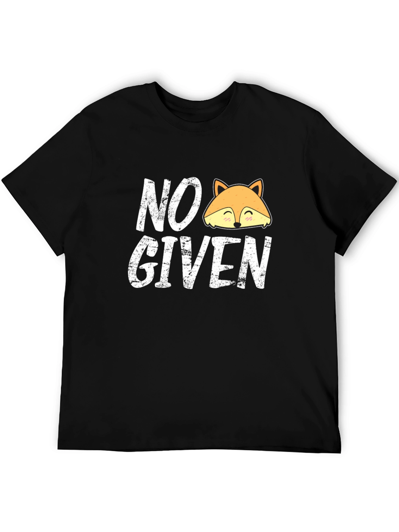 Black No Fox Given Graphic Tee - Funny Animal Pun Shirt view 5