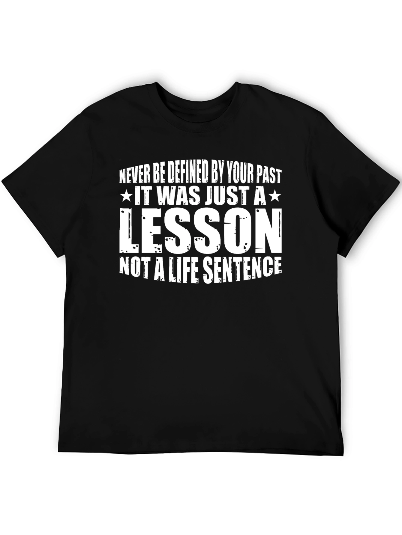 Black Inspirational Graphic Tee - Never Be Defined By Your Past view 5