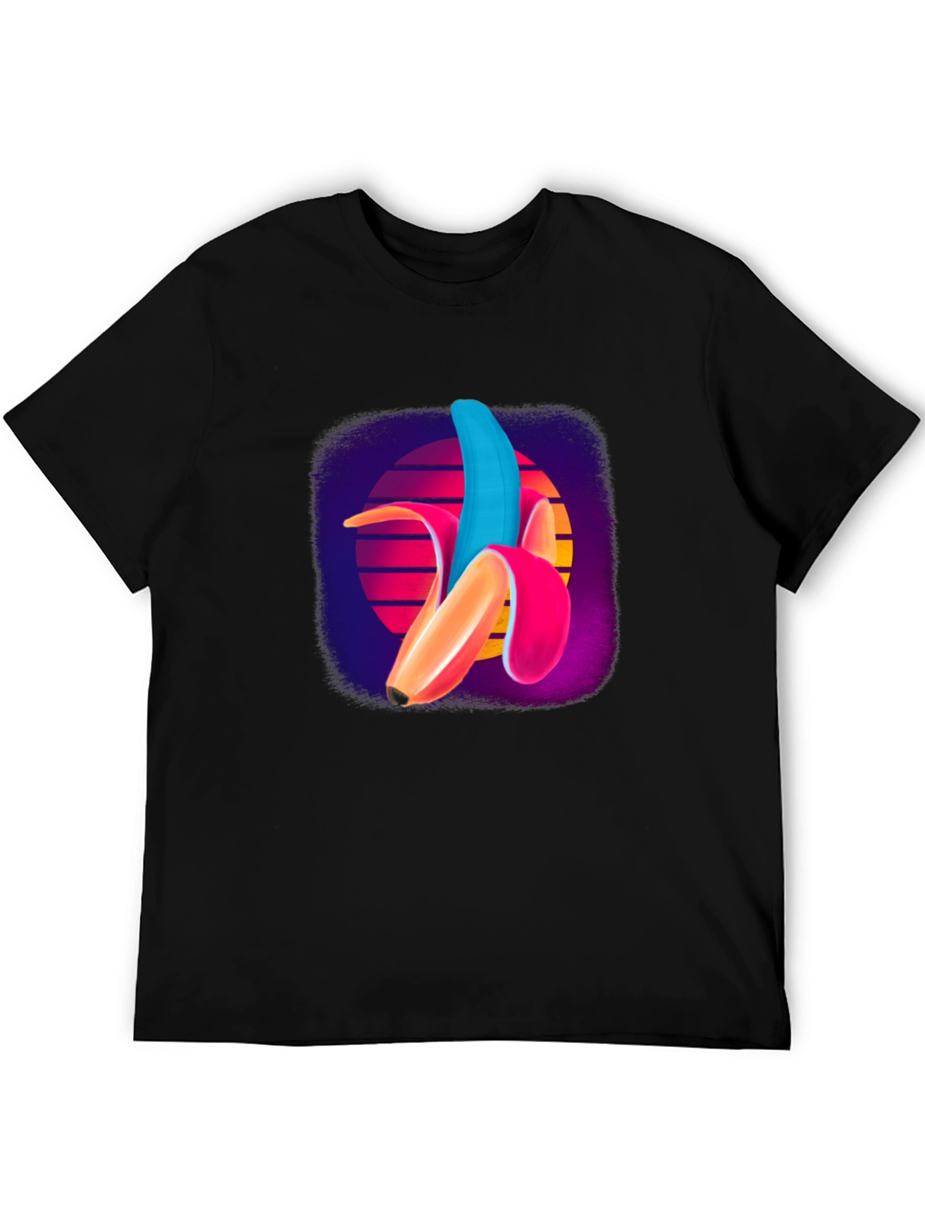 Black Retro Banana T-Shirt - Cool Graphic Tee view 5