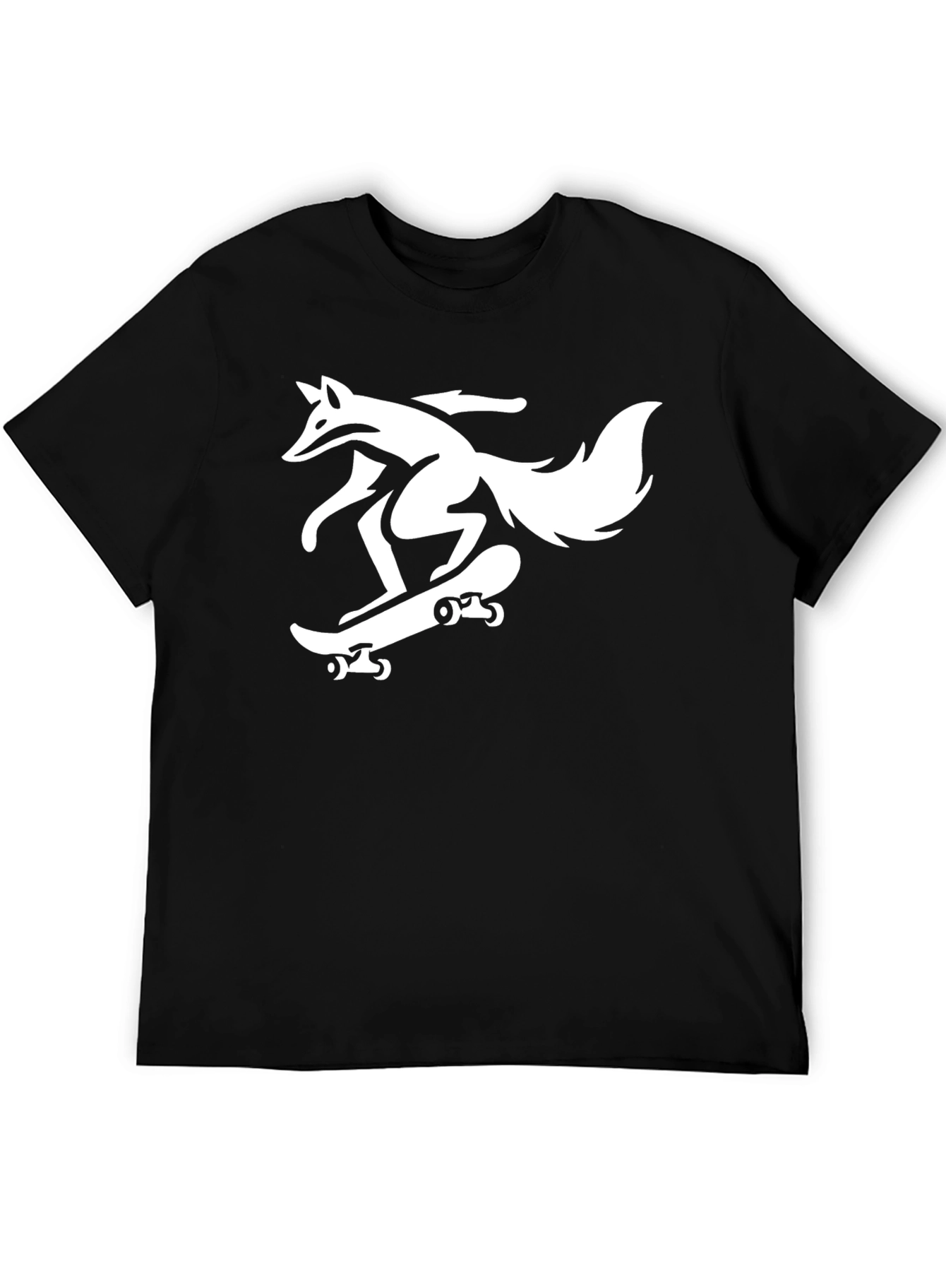 Black Skateboarding Fox Graphic Tee - Black view 5
