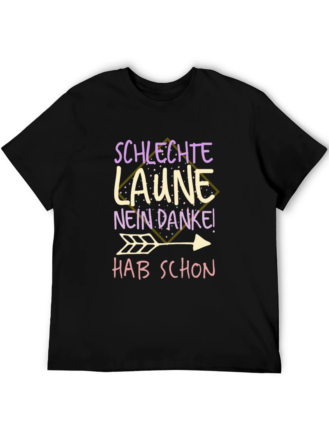 Black Sclechte Laune Graphic T-Shirt view 5