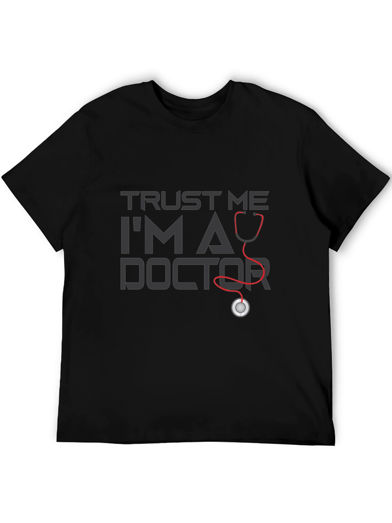 Black Trust Me I'm A Doctor T-Shirt view 5