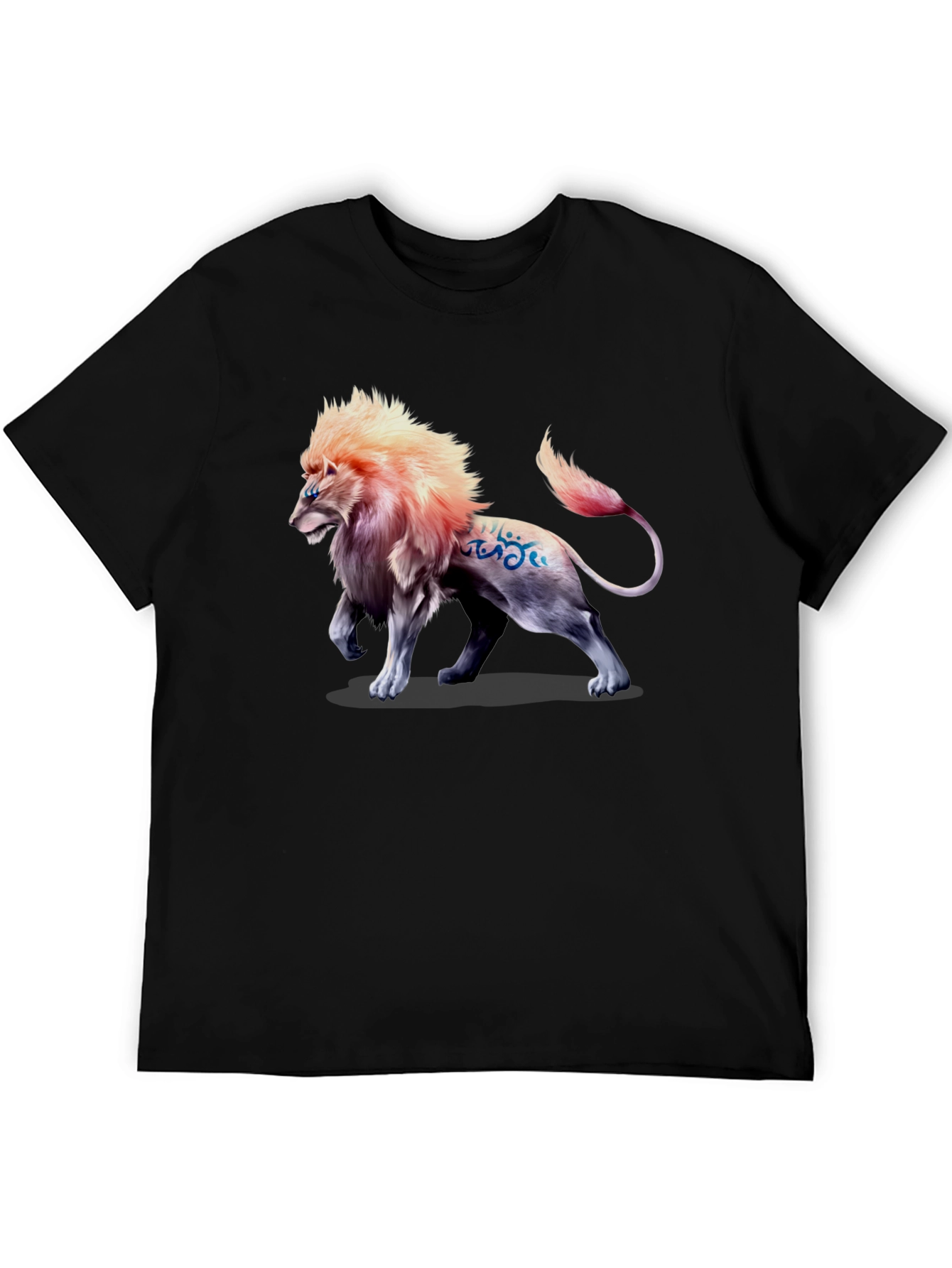 Black Lion Graphic Print T-Shirt - Bold Style view 5