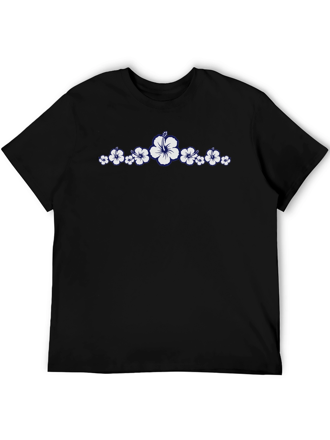Black Floral Graphic Print Black T-Shirt view 5