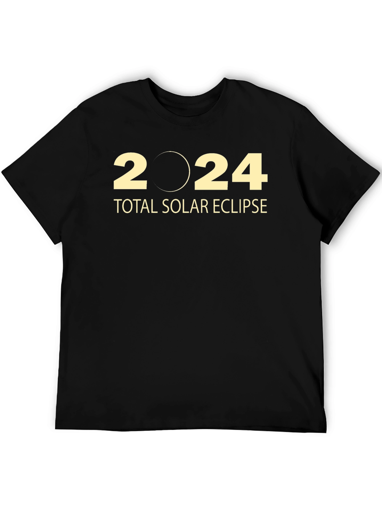 Black 2024 Total Solar Eclipse Black T-Shirt view 5