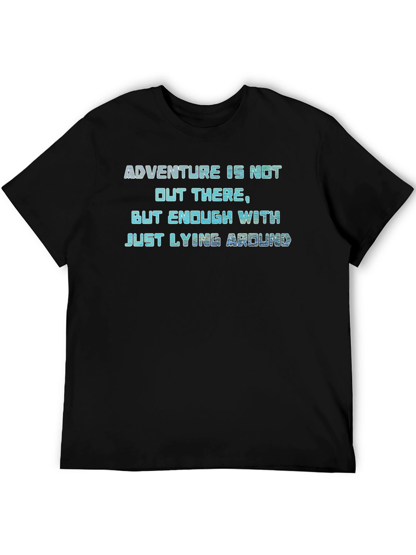 Black Adventure Awaits T-Shirt - Inspirational Tee view 5