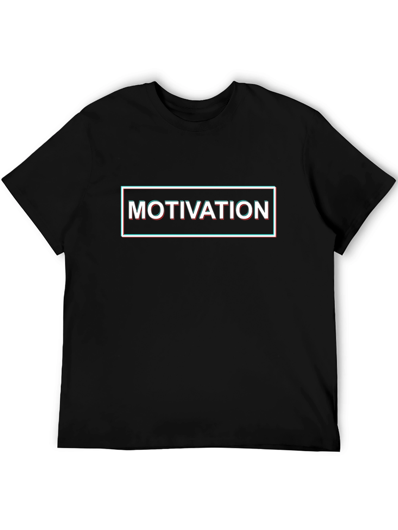 Black Motivation Graphic Print Men's Black T-Shirt view 5