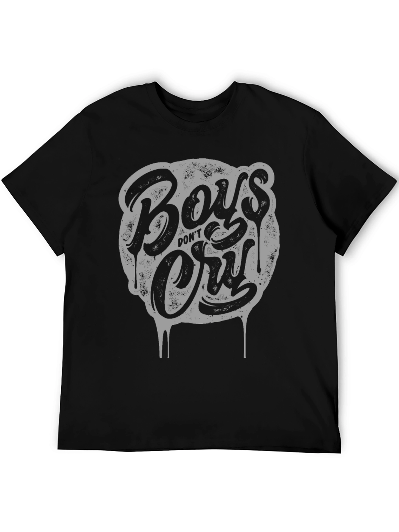 Black Boys Don't Cry Graphic Tee - Stylish Crew Neck T-Shirt view 5