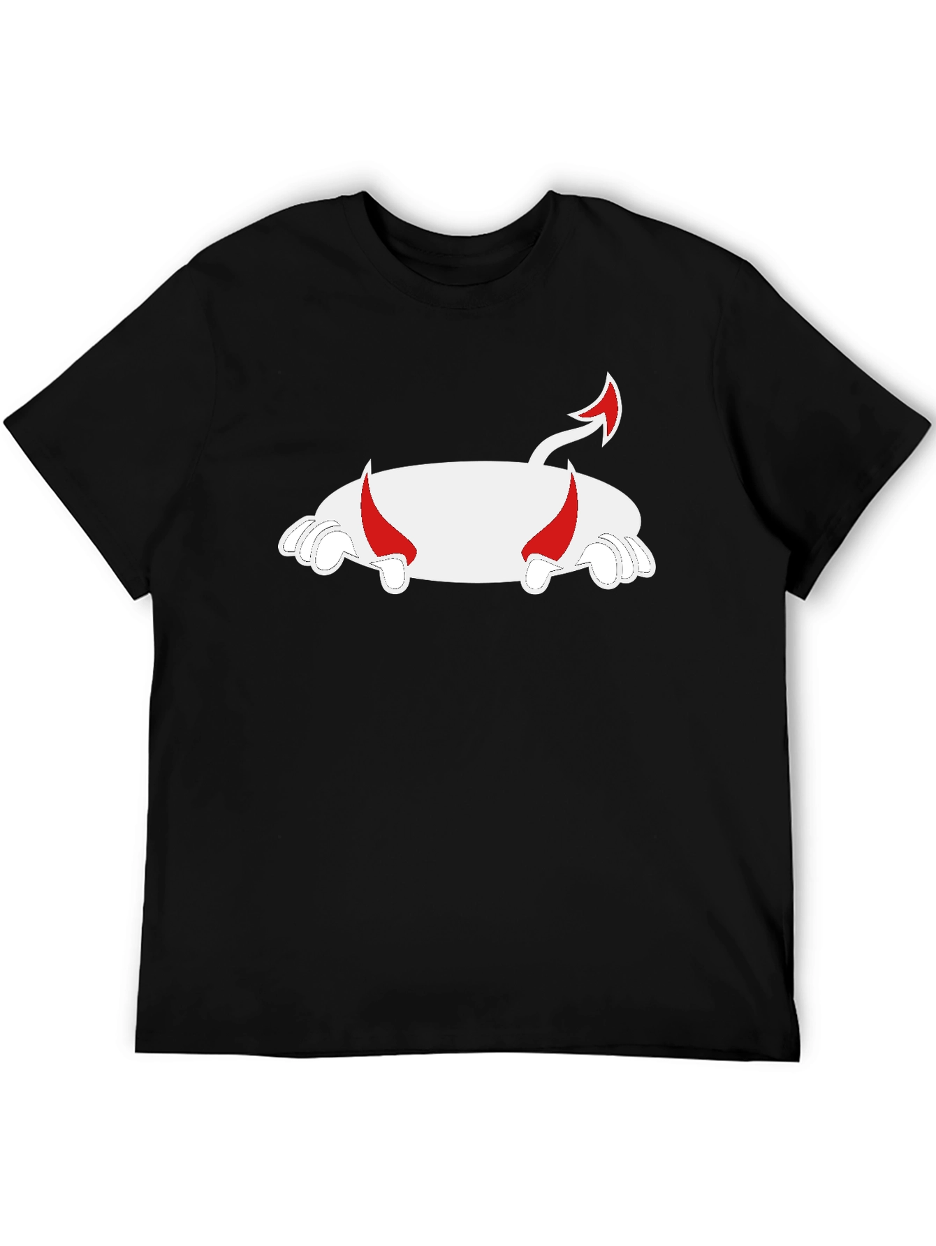 Black Devil Pig T-Shirt - Black Cotton Blend view 5