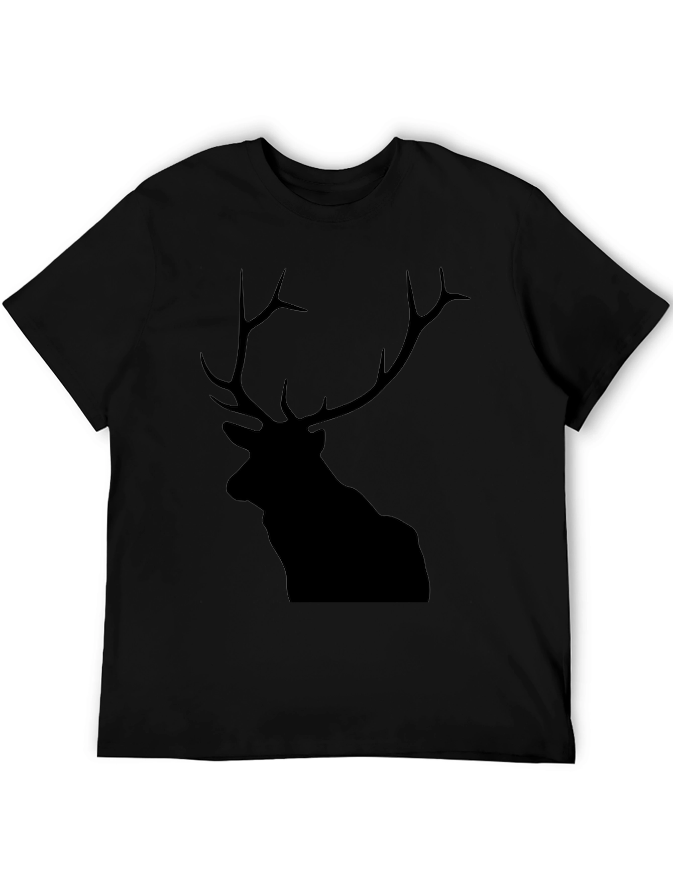 Black Black Deer Graphic Tee - Mens Short Sleeve Shirt view 5