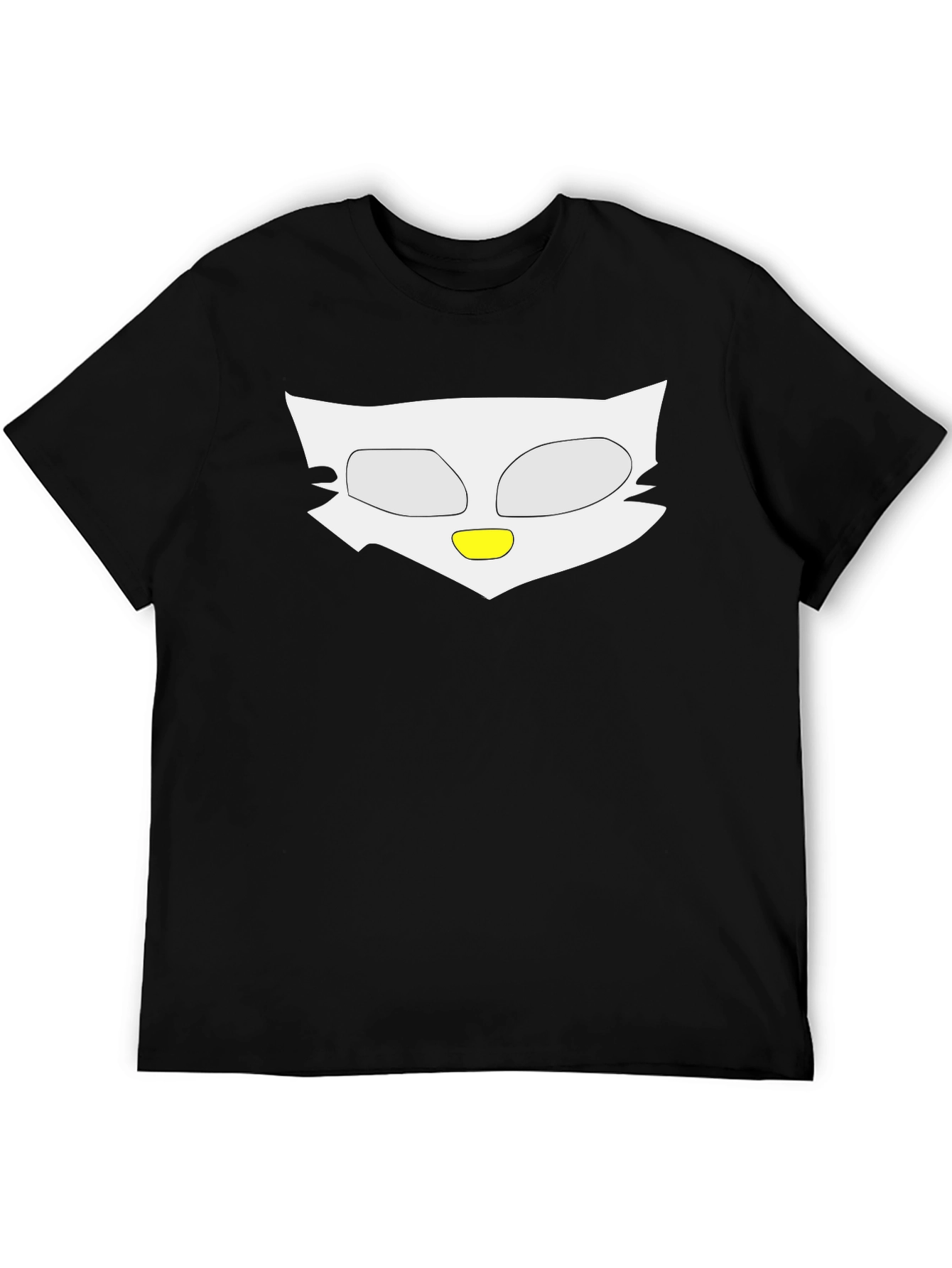 Black Abstract Owl Graphic Tee - Soft Cotton Blend view 5