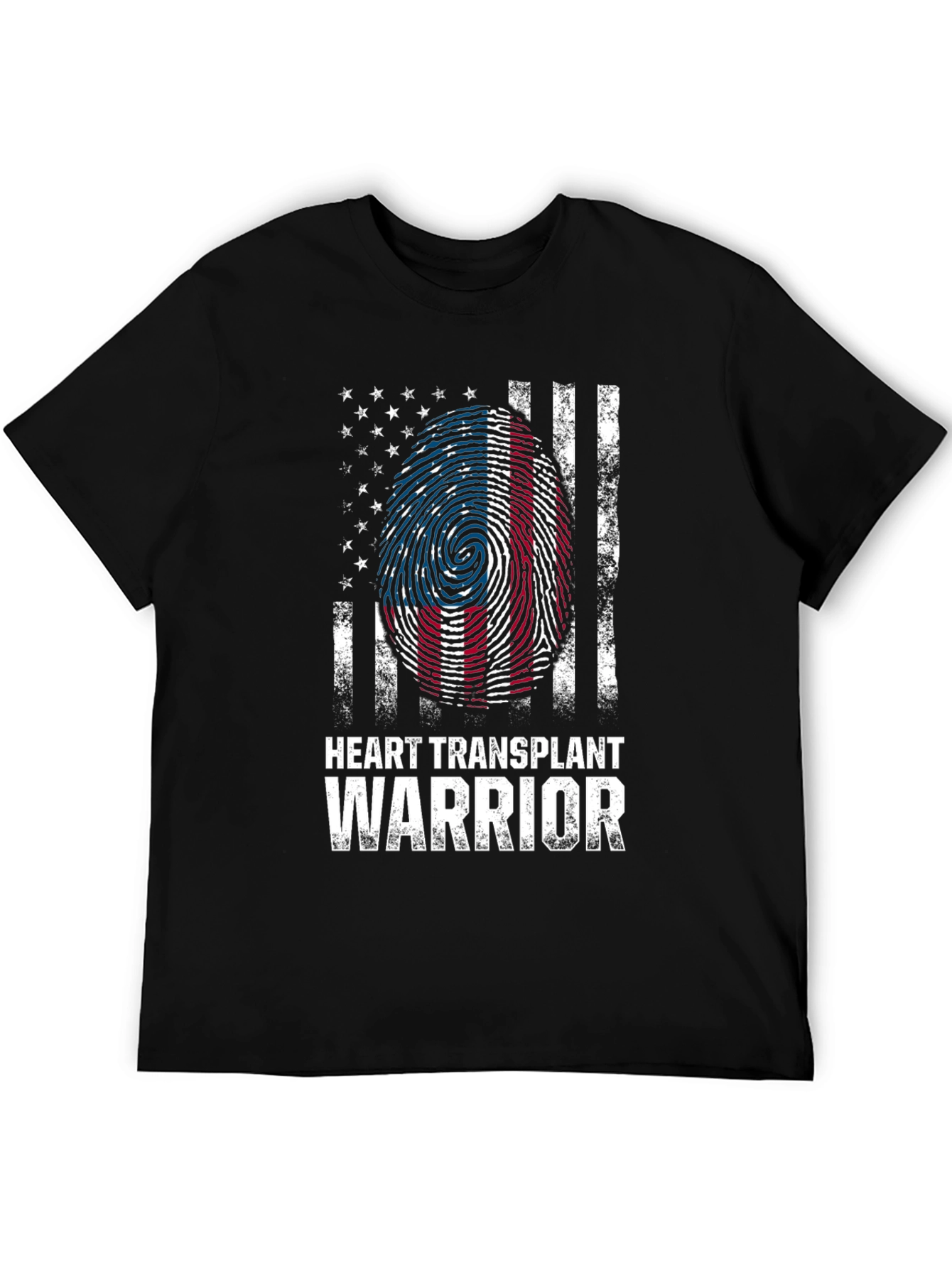 Heart Transplant Warrior USA Flag T-Shirt - 5