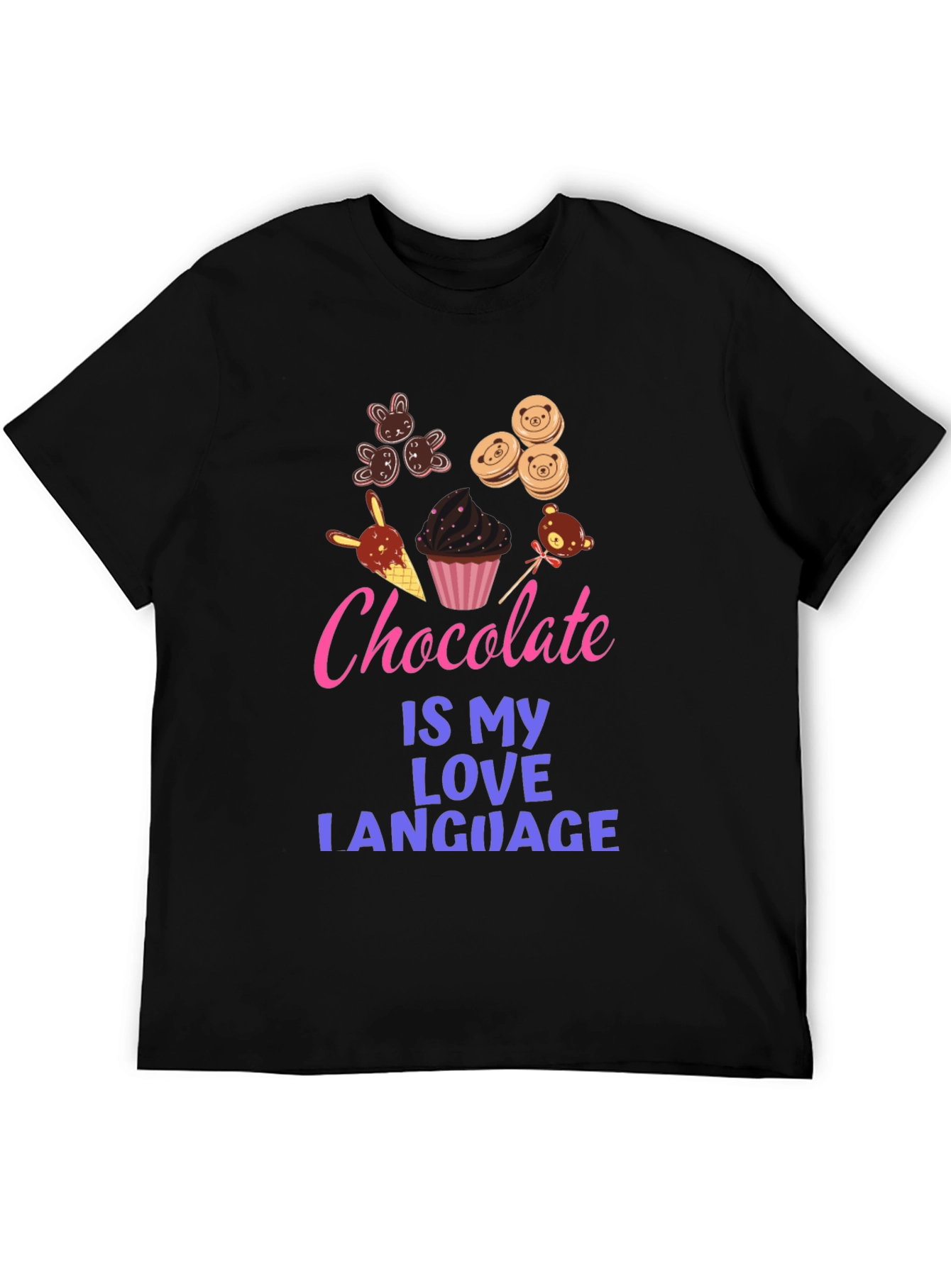 Black Chocolate Is My Love Language Graphic Tee view 5