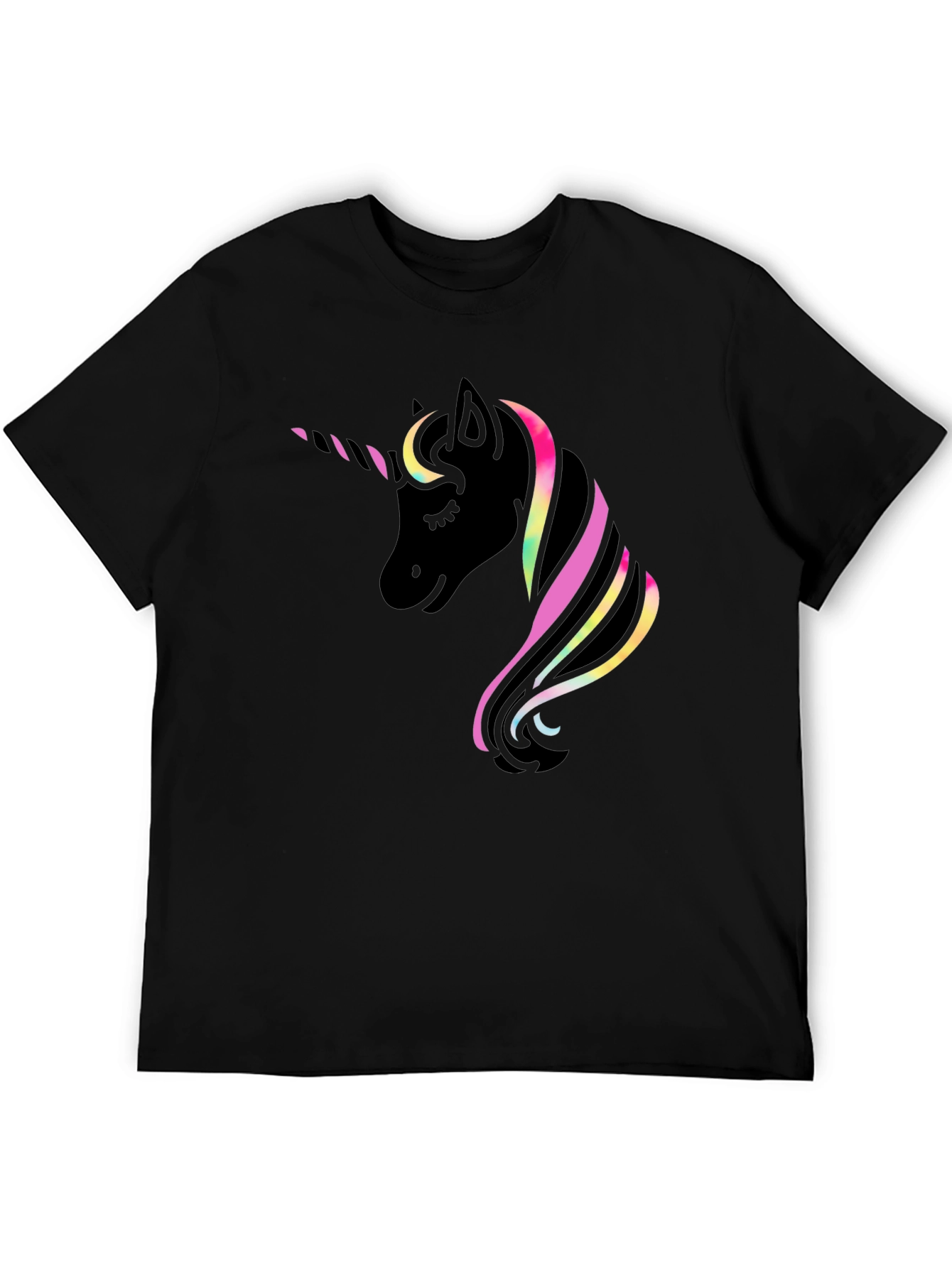 Black Unicorn Graphic Black T-Shirt view 5