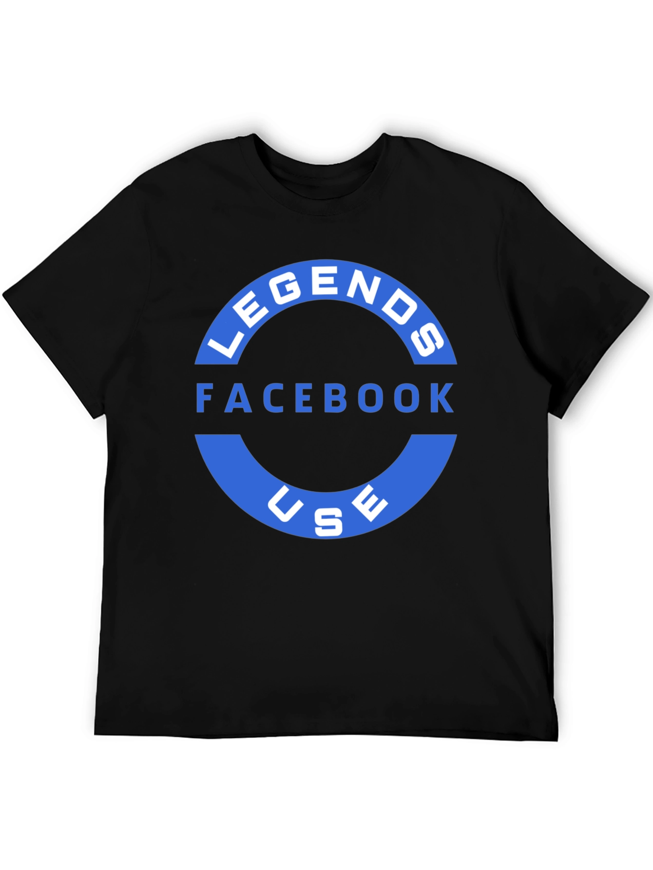 Black Legends Facebook Use T-Shirt - Black view 5