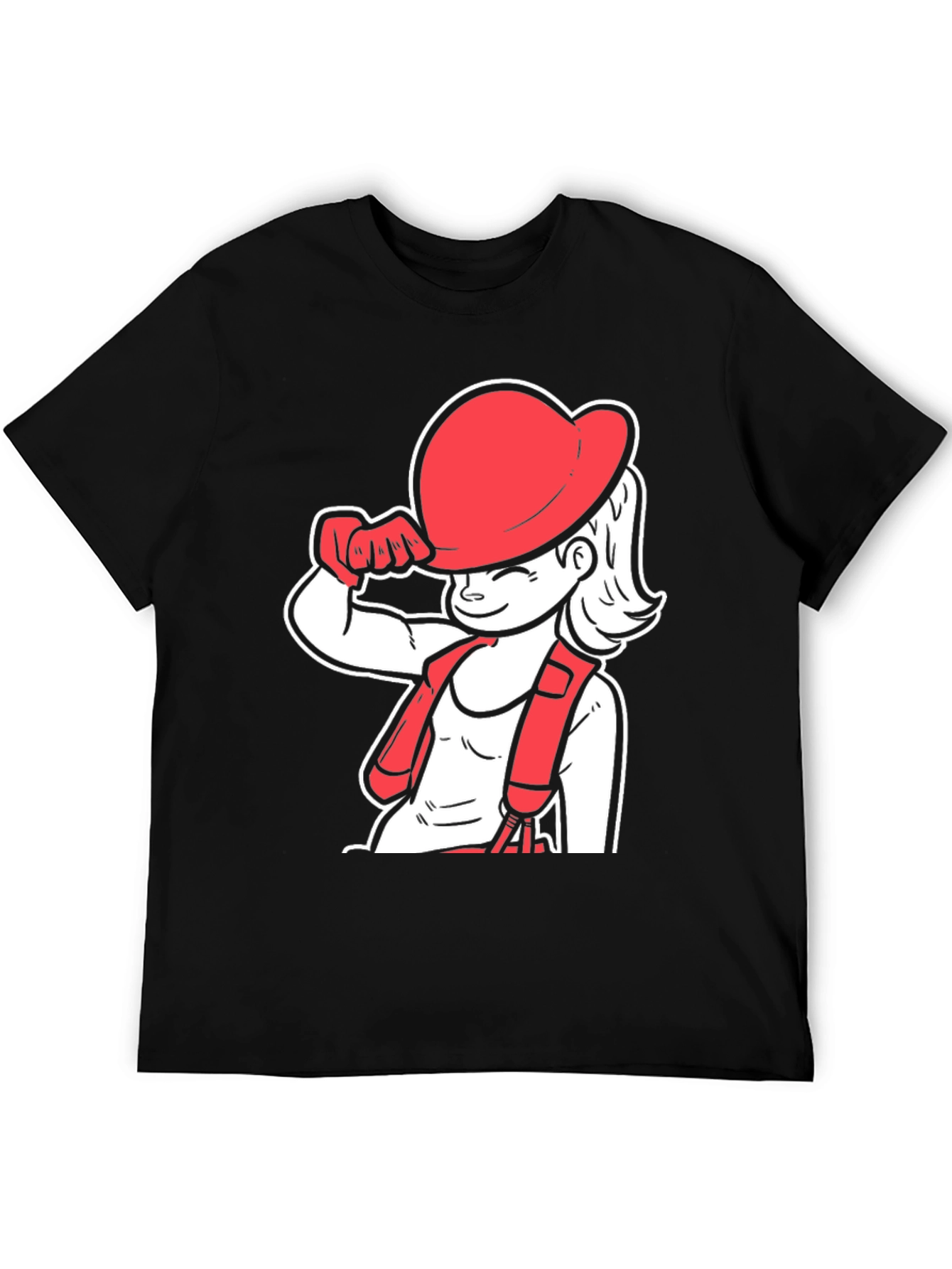 Black Cartoon Graphic Black T-Shirt view 5