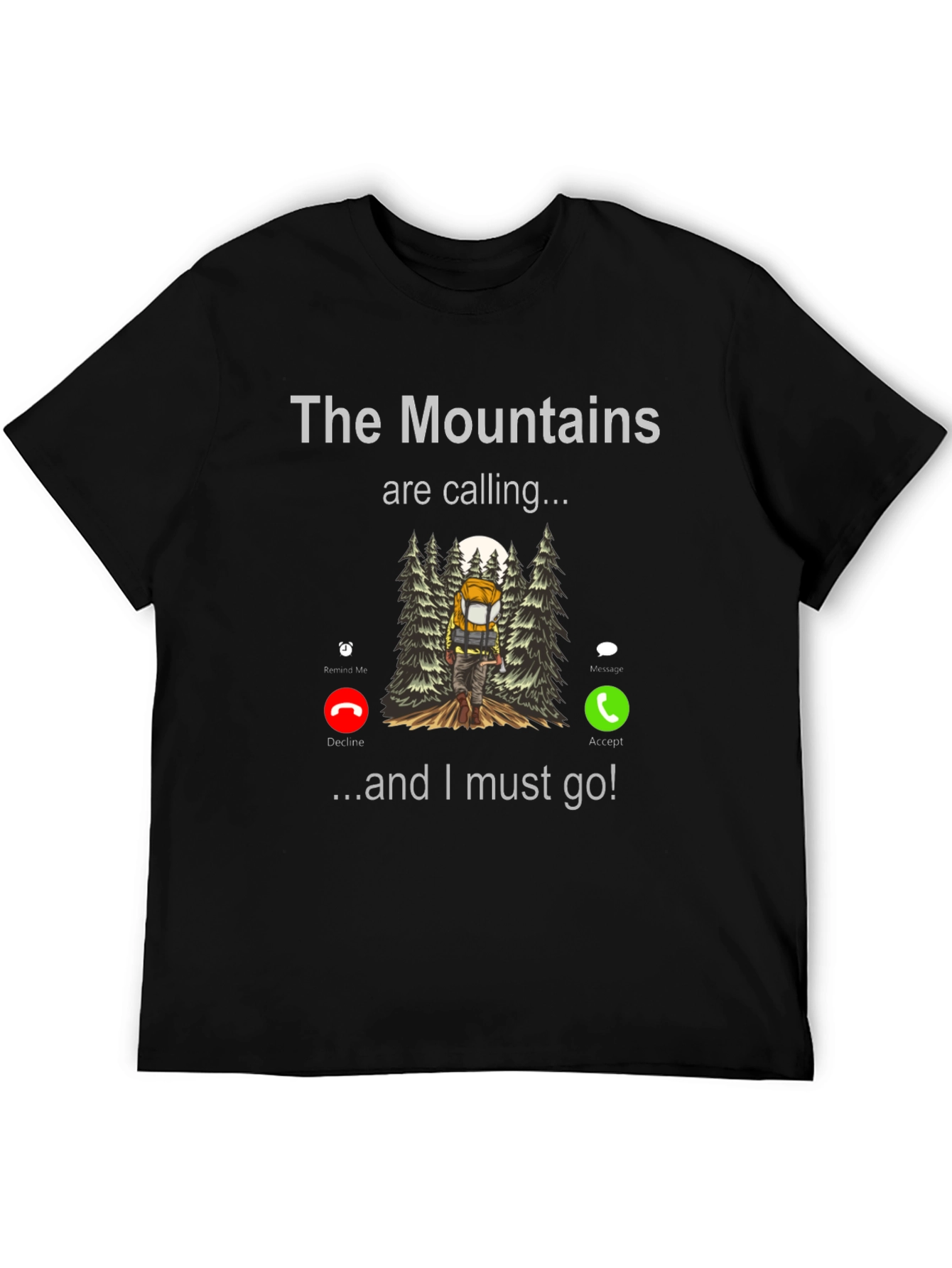 Black Mountains Calling T-Shirt - Hiker's Adventure Tee view 5