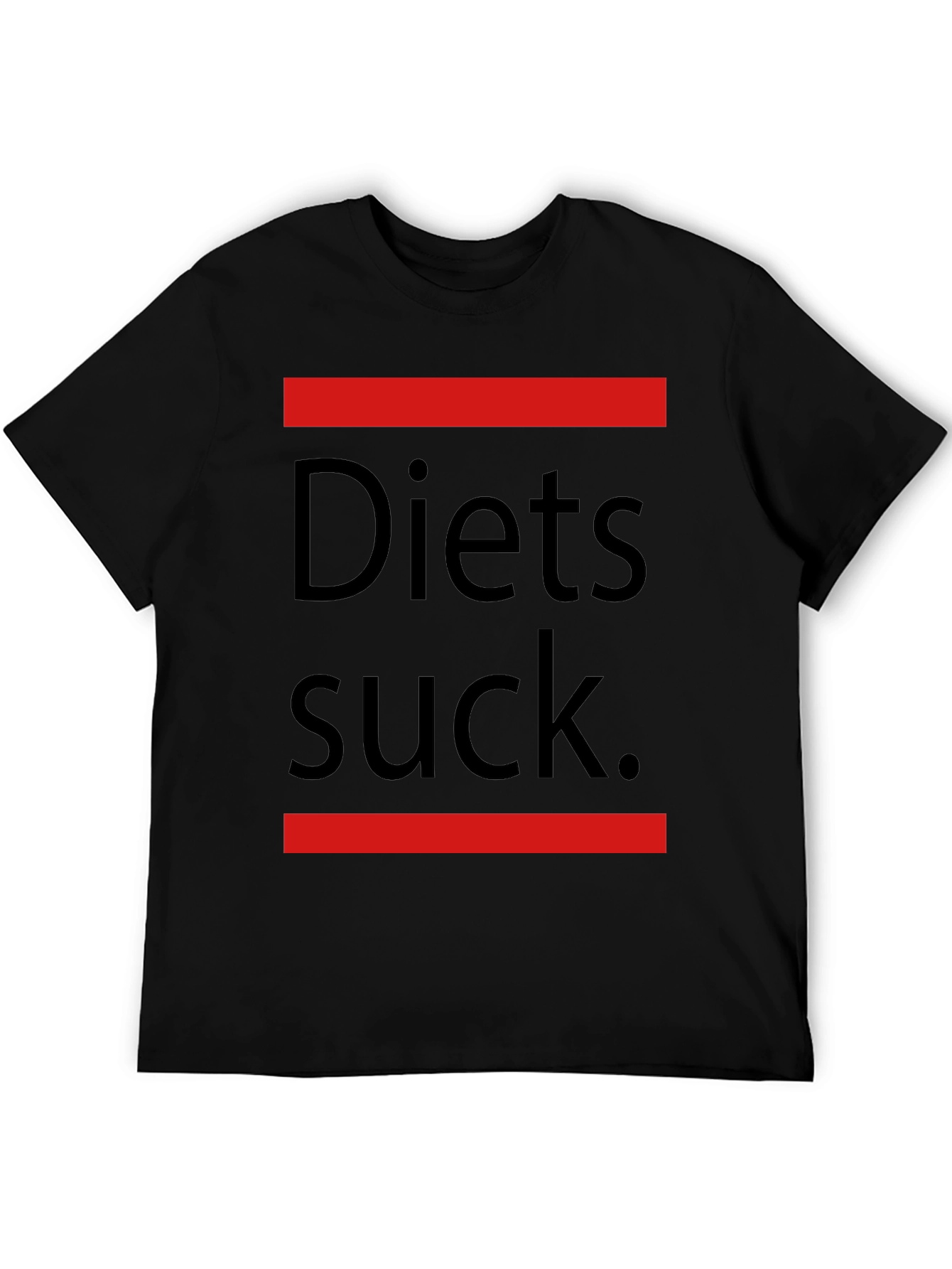 Black Diets Suck Graphic T-Shirt - Unisex view 5