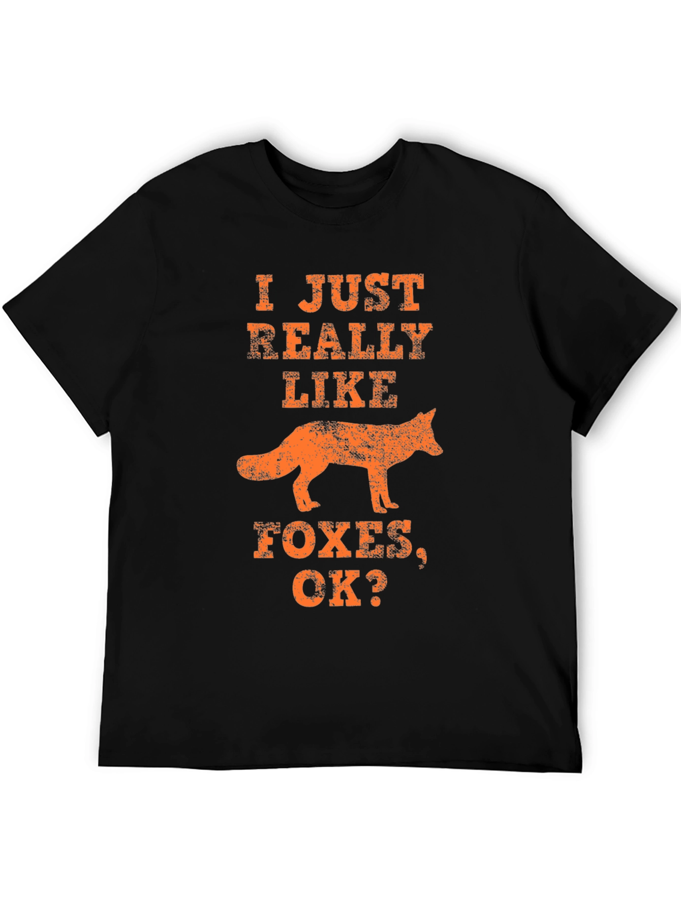 Black Fox Lover T-Shirt: I Just Really Like Foxes, Ok? view 5