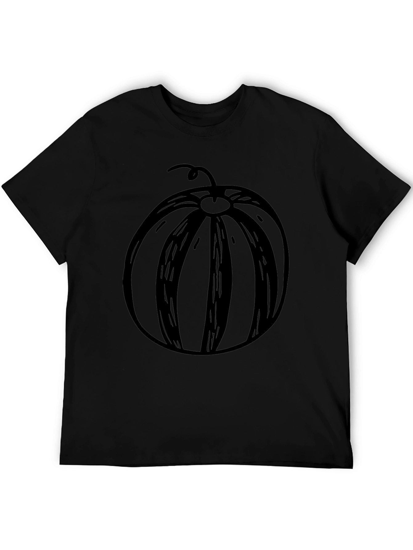 Black Whimsical Watermelon Graphic T-Shirt - Casual Cool view 5