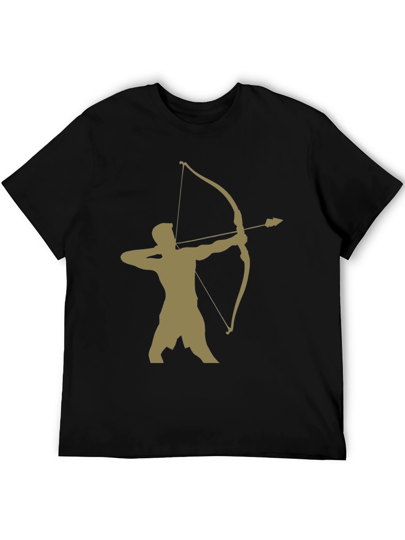 Black Archer Graphic Tee - Black Cotton Blend Casual Wear view 5