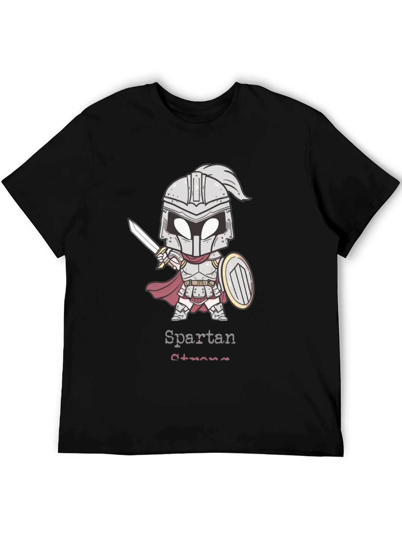 Black Spartan Strong Graphic T-Shirt view 5