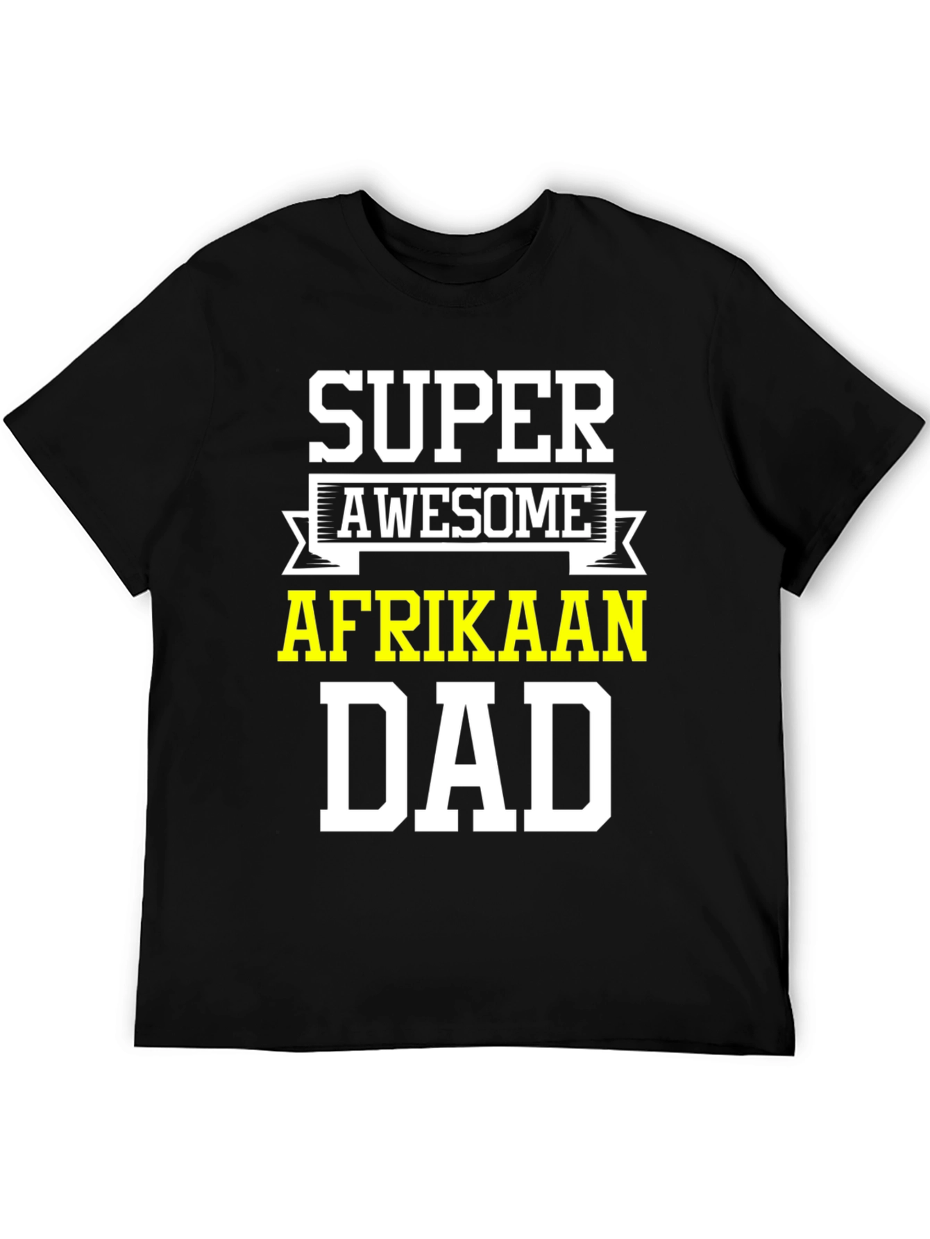 Black Super Awesome Afrikaan Dad T-Shirt view 5