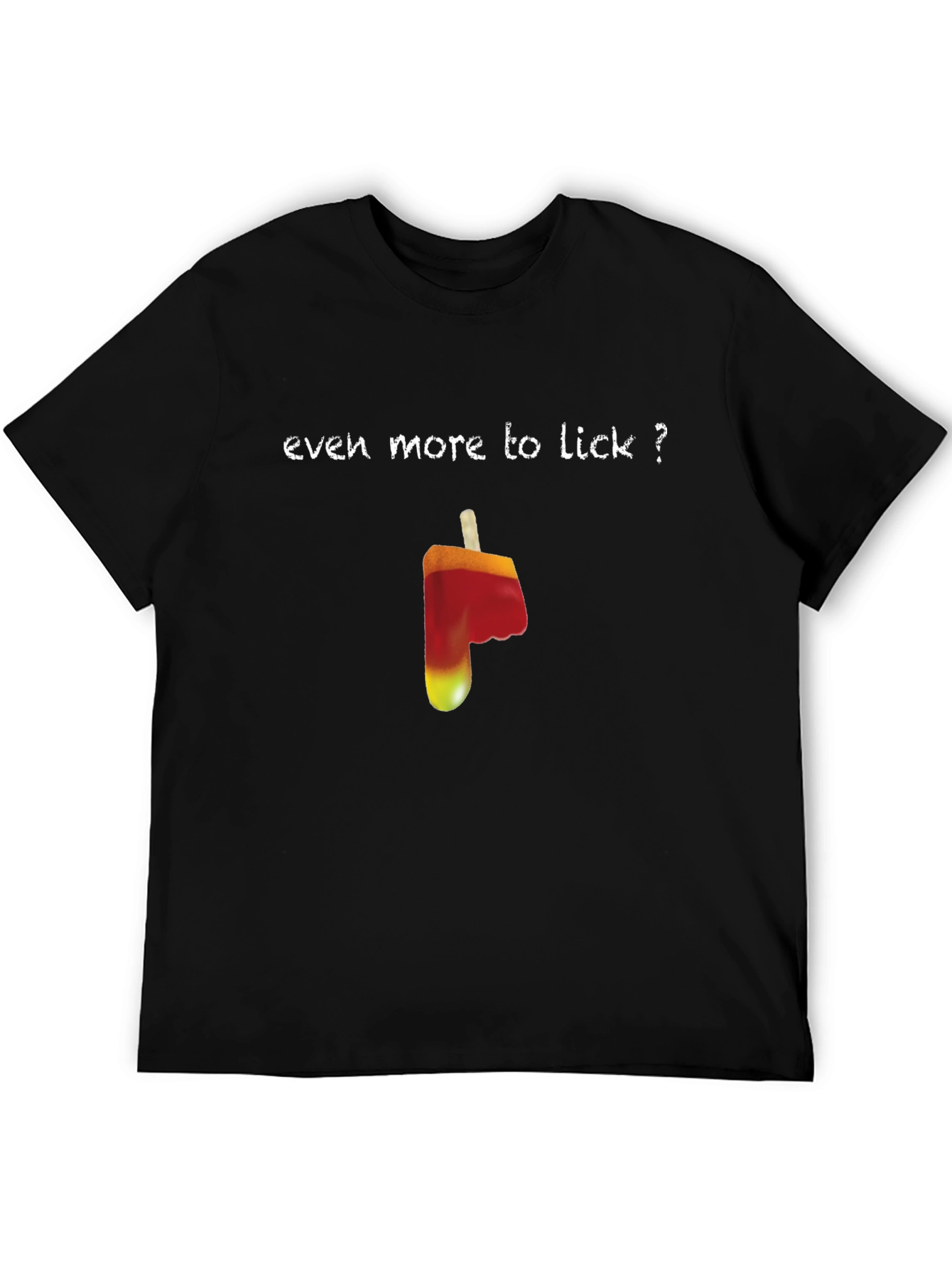 Black Even More to Lick T-Shirt - Novelty Ice Pop Design view 5