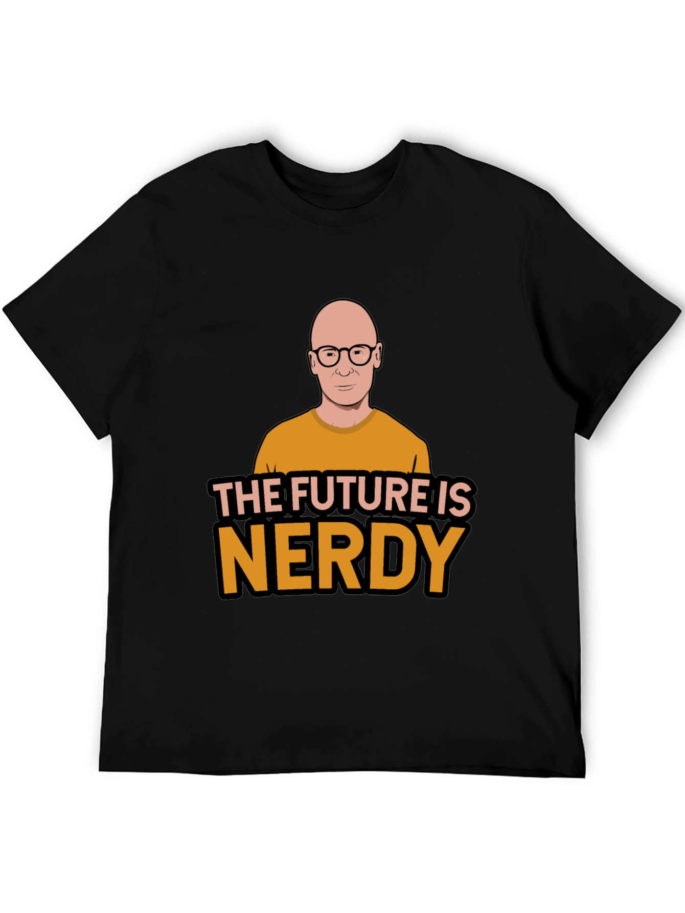 Black The Future is Nerdy Graphic T-Shirt view 5