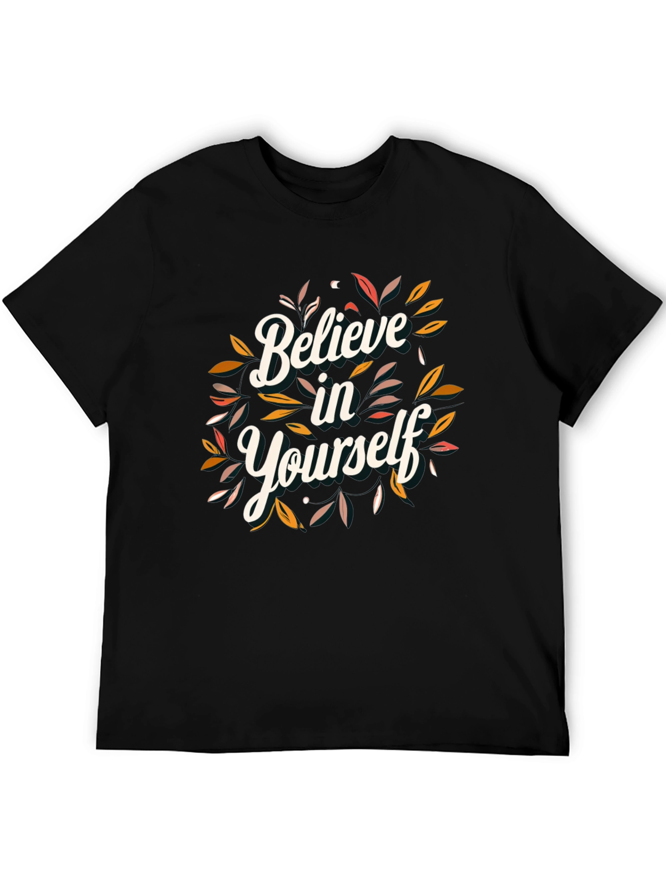 Black Believe in Yourself Graphic Tee view 5
