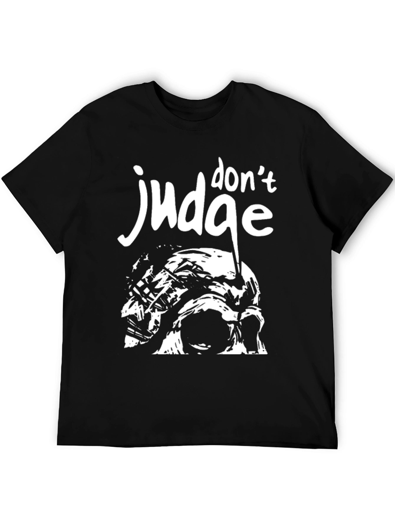 Black Don't Judge Graphic Tee - Black Cotton view 5